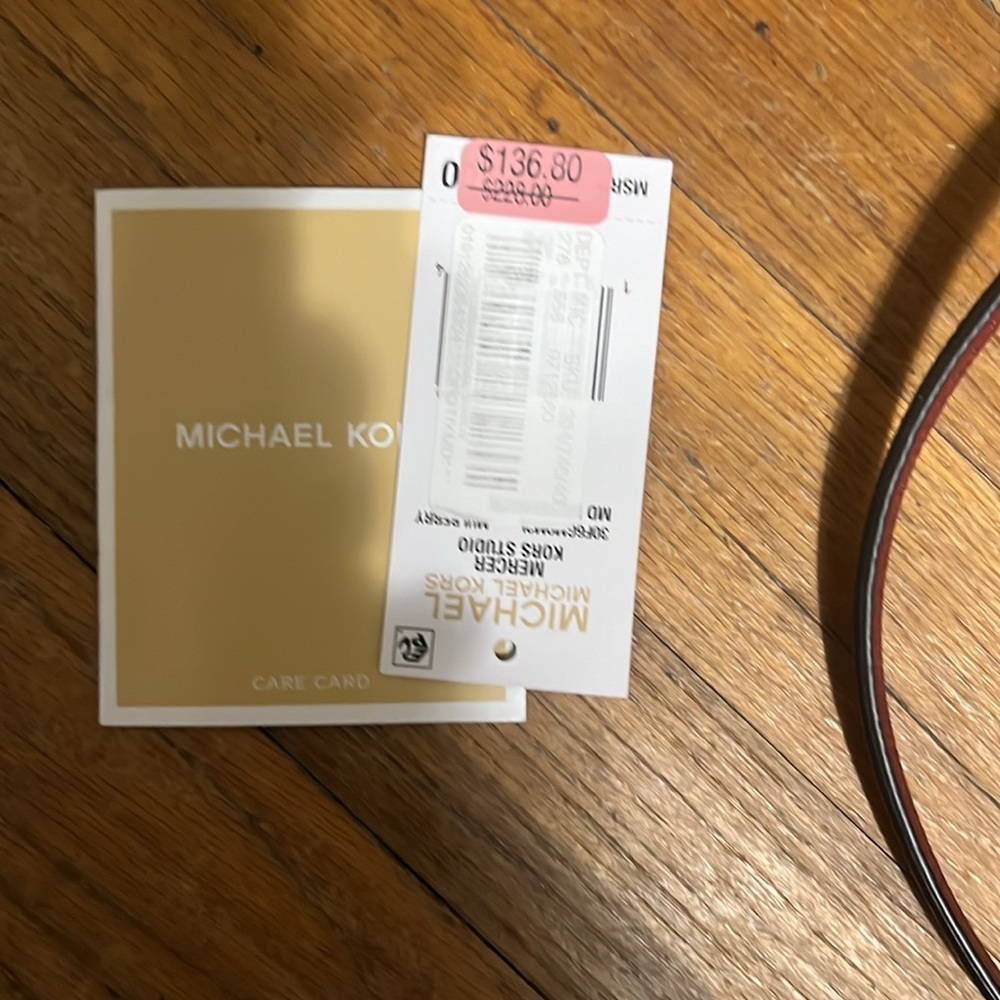 Michael Kors with tags. Women's Burgundy Handbag. 8 in by 9 in. - Picture 6 of 6